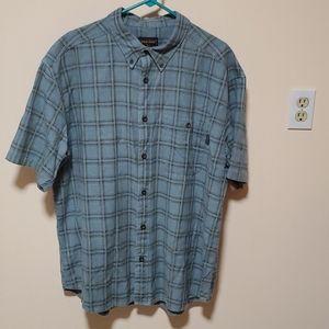 Woolrich green button down sq ahirt.size XL